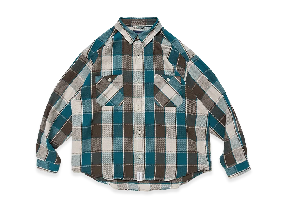 DESCENDANT Vanning Plaid LS Shirt "Blue"