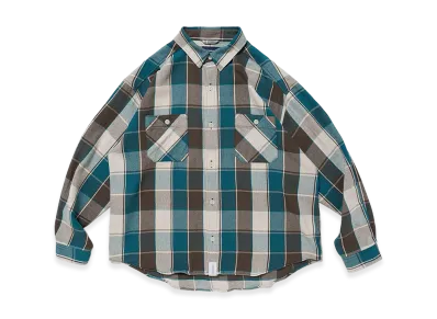 DESCENDANT Vanning Plaid LS Shirt "Blue"