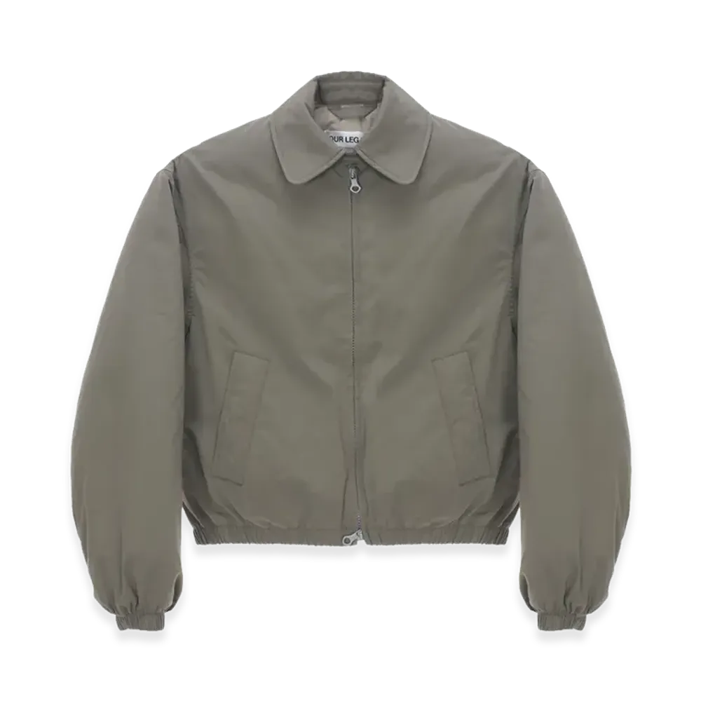 OUR LEGACY Women's Cropped Avenue Puffa Jacket "Solaro Sage Tide Cotton Nylon"