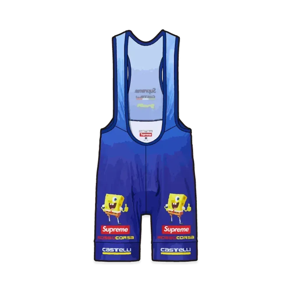 Supreme x SpongeBob SquarePants Castelli Cycling Bib "Blue"