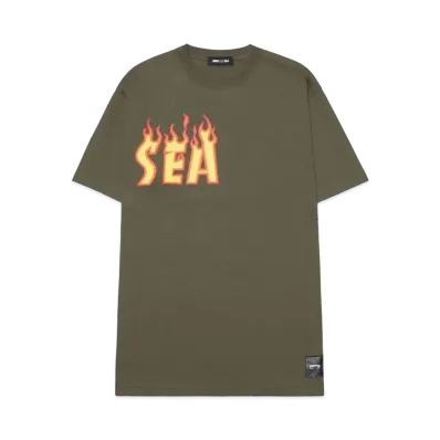 WIND AND SEA x THRASHER magazine (flame) "Khaki"