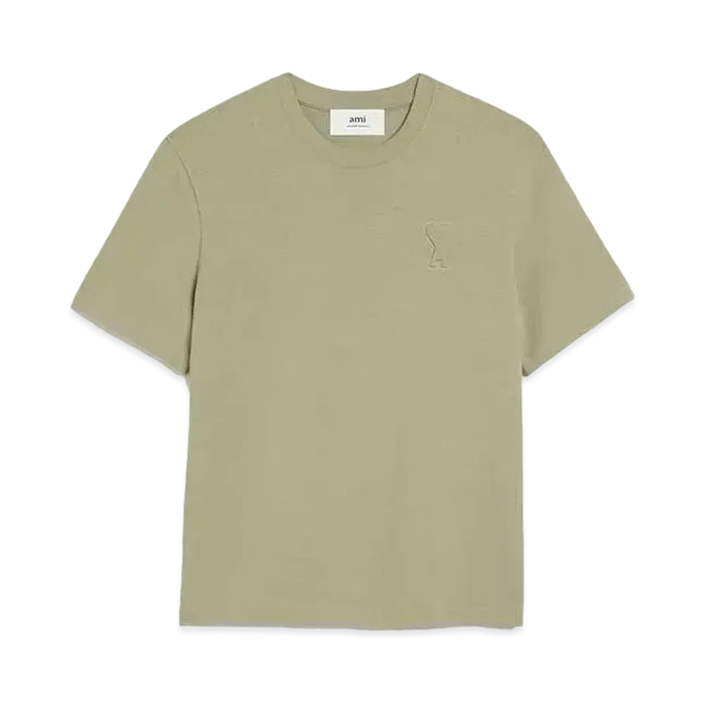 AMI PARIS Organic Cotton Heavy Jersey AMI DE COEUR T-shirt #1 "Sage"