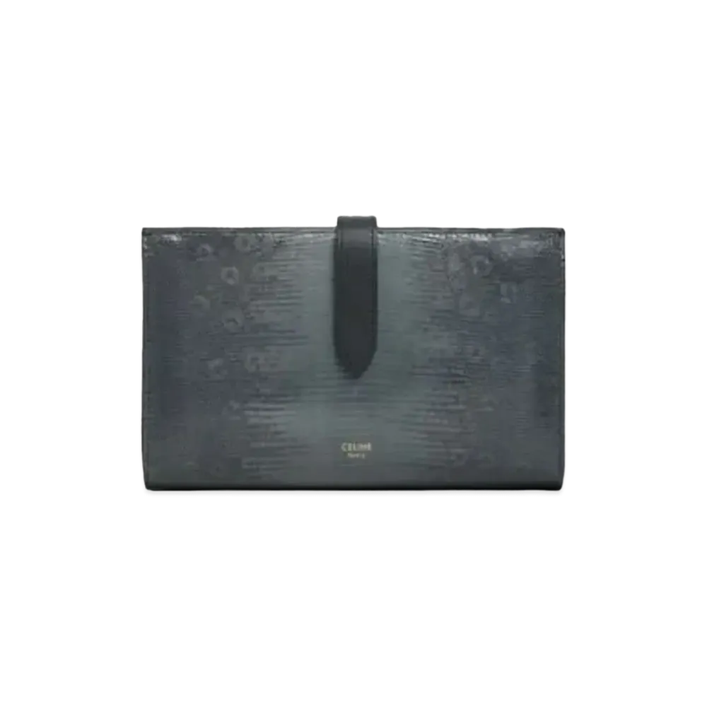 CELINE Large strap wallet in Lizard  "DARK TAUPE"