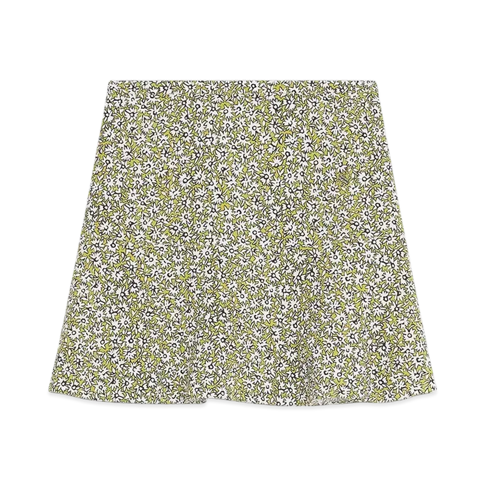 Maison Kitsune Fluid Godet Mini Skirt "Mimosa Print"