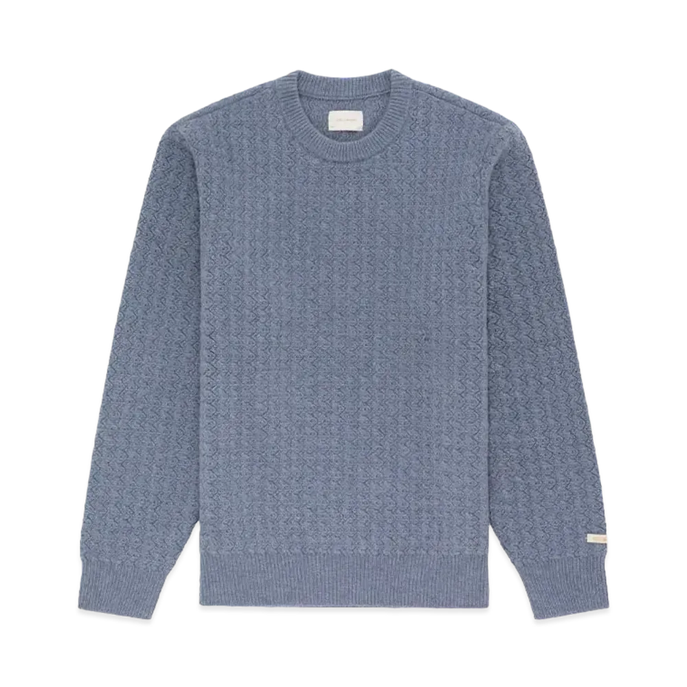 Aime Leon Dore Wavy Cashmere Crewneck Sweater "Blue"