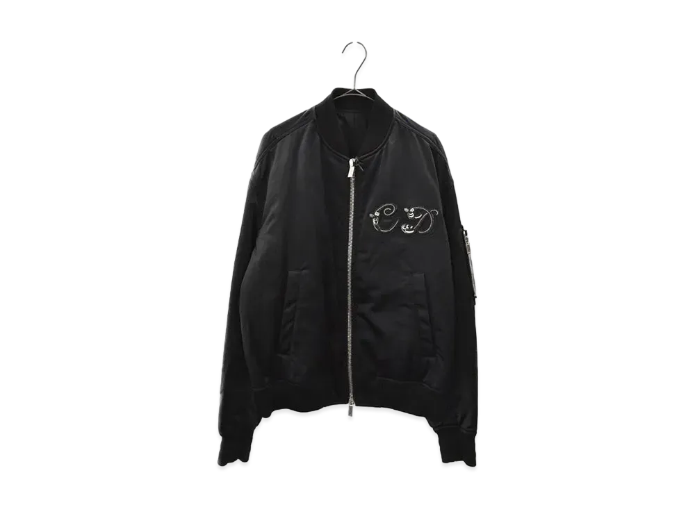 Dior x Kenny Scharf Men's CD Logo Nylon Bomber Jacket "Black"