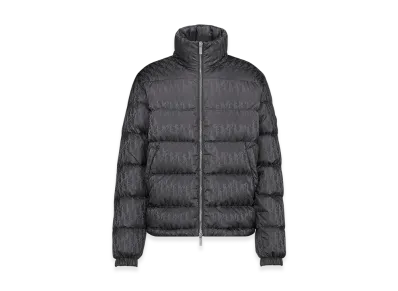 Dior Technical Jacquard Oblique Down Jacket "Gray"