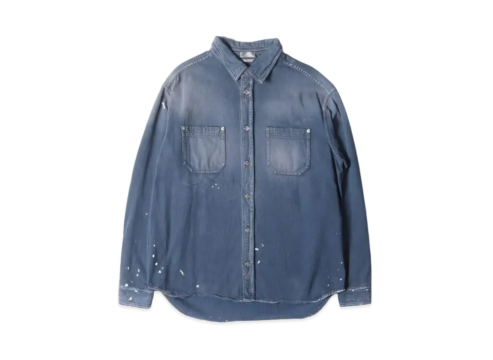 Dior x RAYMOND PETTIBON Mona Lisa Embroidery Denim Shirt "Indigo"