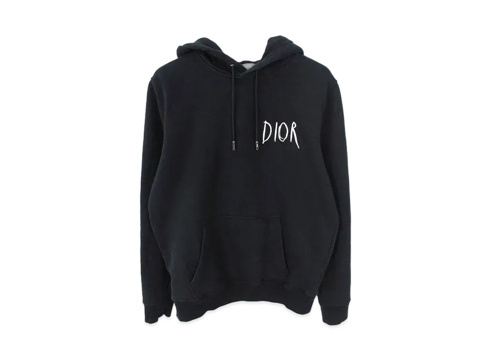 Dior x RAYMOND PETTIBON Embroidery Cotton Hooded Sweatshirt "Black"