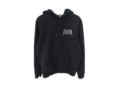 Dior x RAYMOND PETTIBON Embroidery Cotton Hooded Sweatshirt "Black"