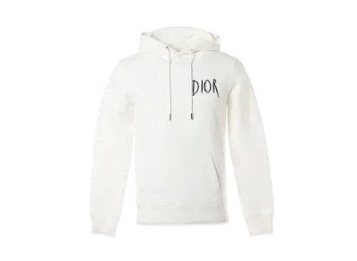 Dior x RAYMOND PETTIBON Embroidery Cotton Hooded Sweatshirt "White"