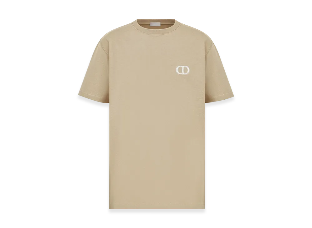 Dior CD Icon Relaxed-Fit T-Shirt Organic Jersey "Beige"