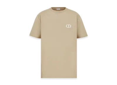 Dior CD Icon Relaxed-Fit T-Shirt Organic Jersey "Beige"
