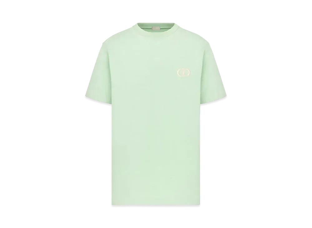 Dior CD Icon T-Shirt Relaxed Fit Cotton Jersey "Light Green"