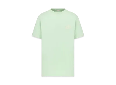 Dior CD Icon T-Shirt Relaxed Fit Cotton Jersey "Light Green"
