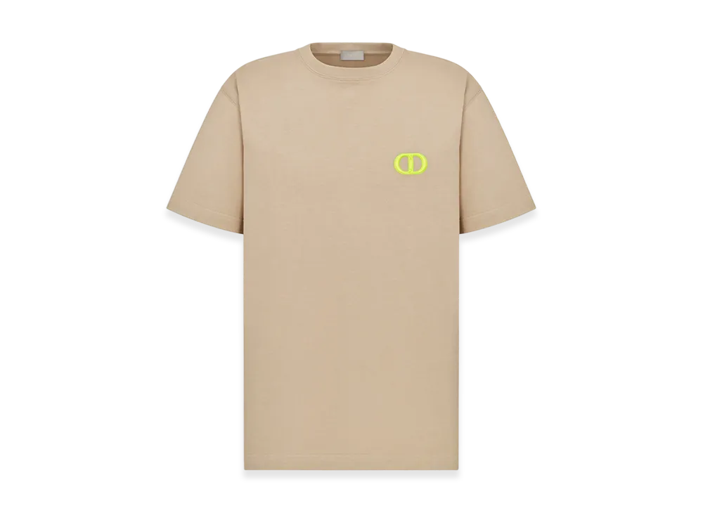 Dior CD Icon Organic Jersey Relaxed-Fit T-Shirt "Beige"