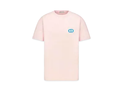 Dior CD Icon Relaxed-Fit T-Shirt Organic Cotton Jersey "Pink"