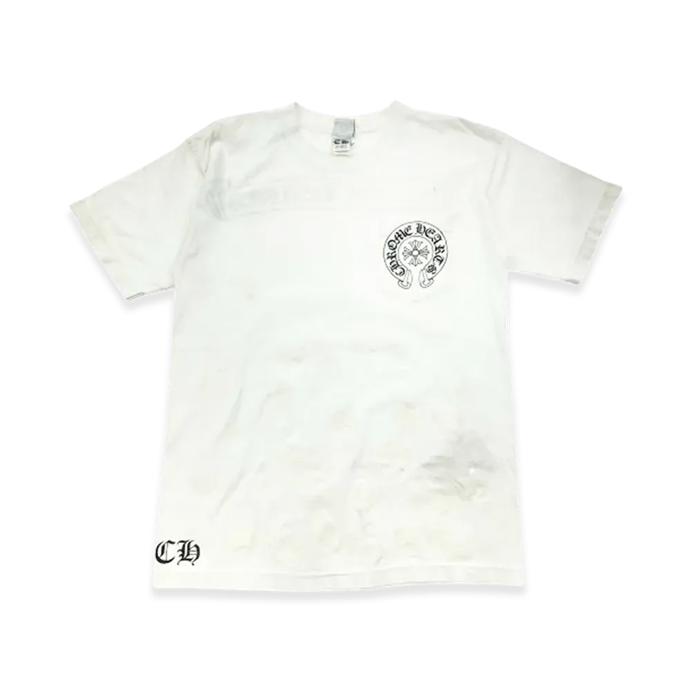 Chrome Hearts Horseshoe Pocket Scroll Label Star S/S T-Shirt "White"