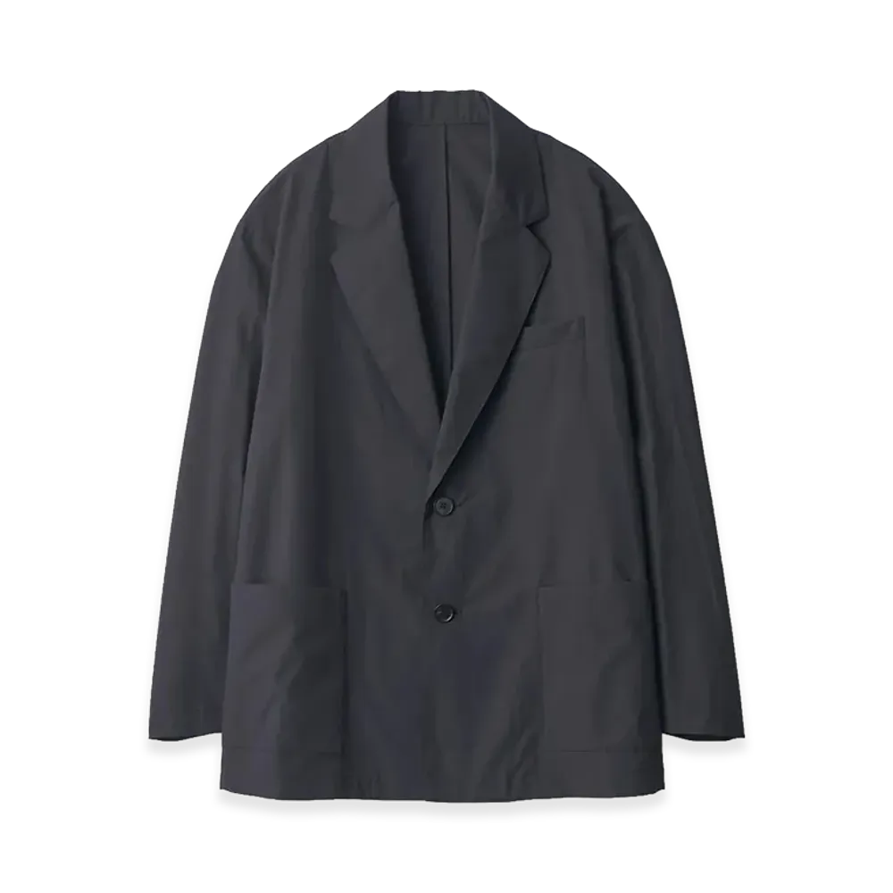 ssstein Cotton Nylon Easy Single Breasted Jacket "Black"