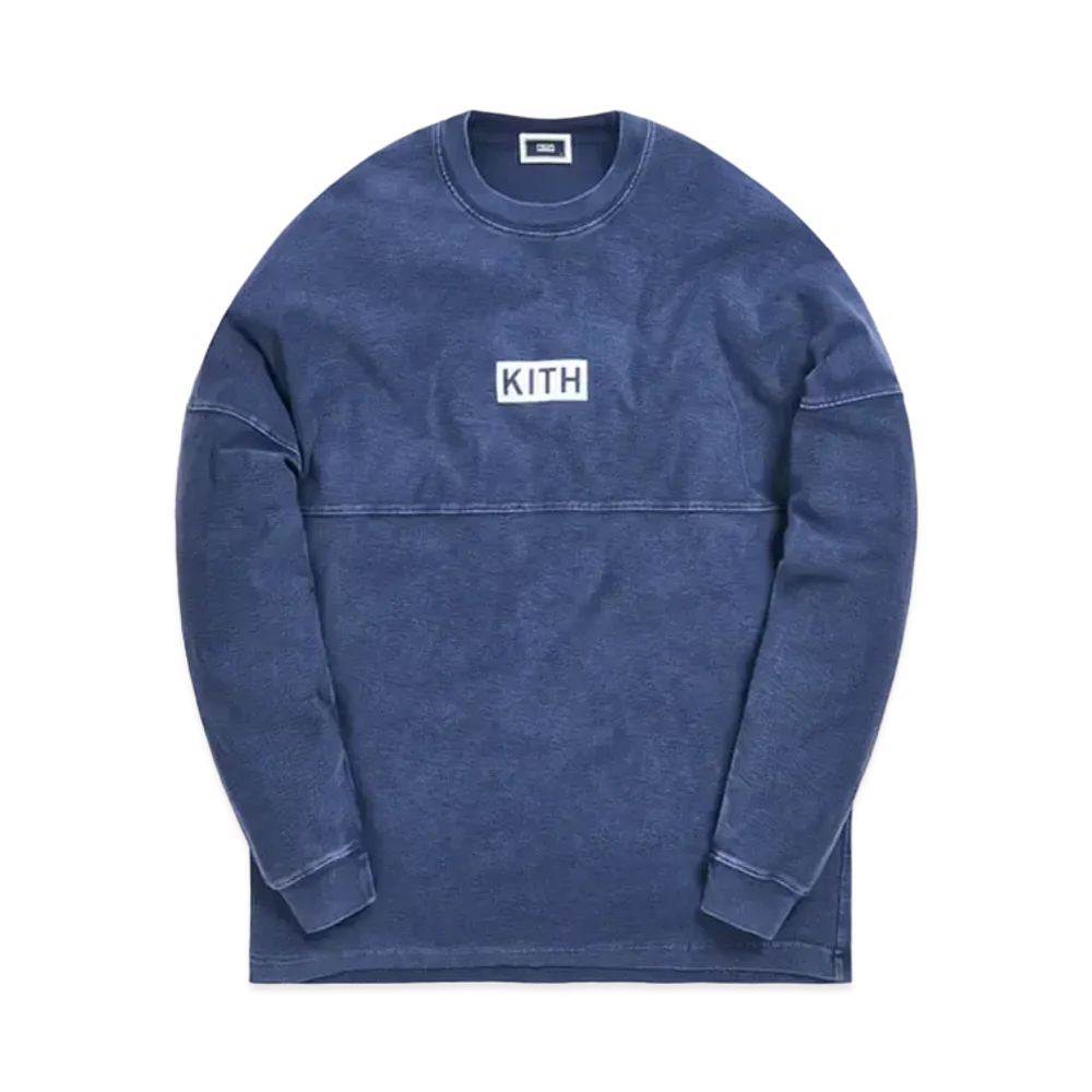 KITH Paneled L/S Tee "Dark Indigo"
