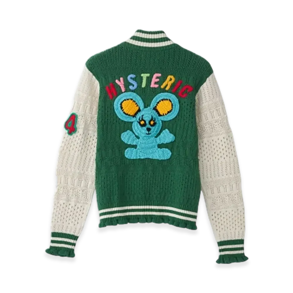 HYSTERIC GLAMOUR Mouse Patch Jumper "Green"