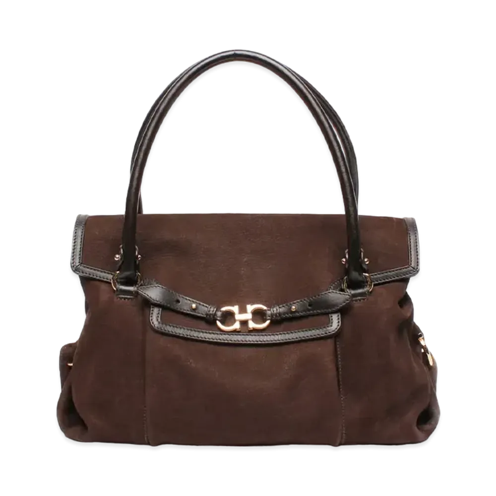 Salvatore Ferragamo Gancini Leather Hand Bag