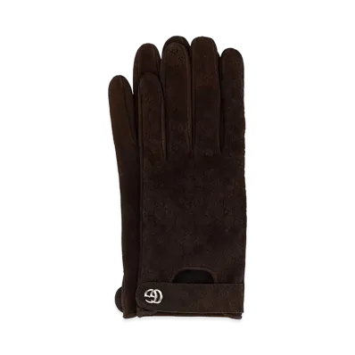 GUCCI Women's Suede Gloves "Beige"