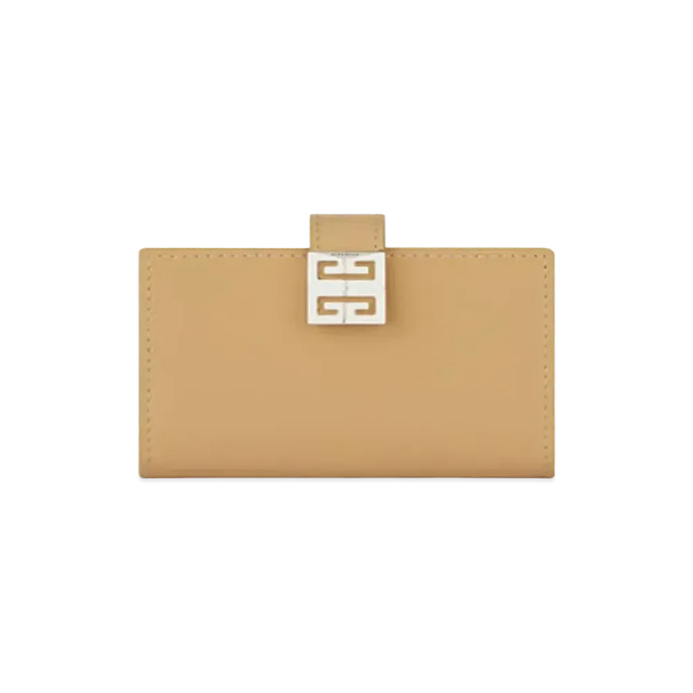 GIVENCHY 4G Cardholder in Box Leather "Cappuccino Beige"