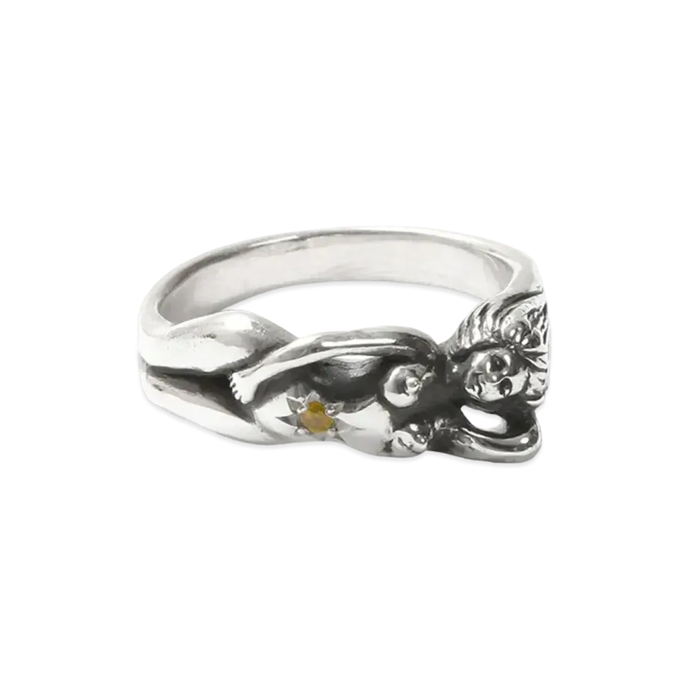 WACKO MARIA Nude Ring "Yellow Sapphire"