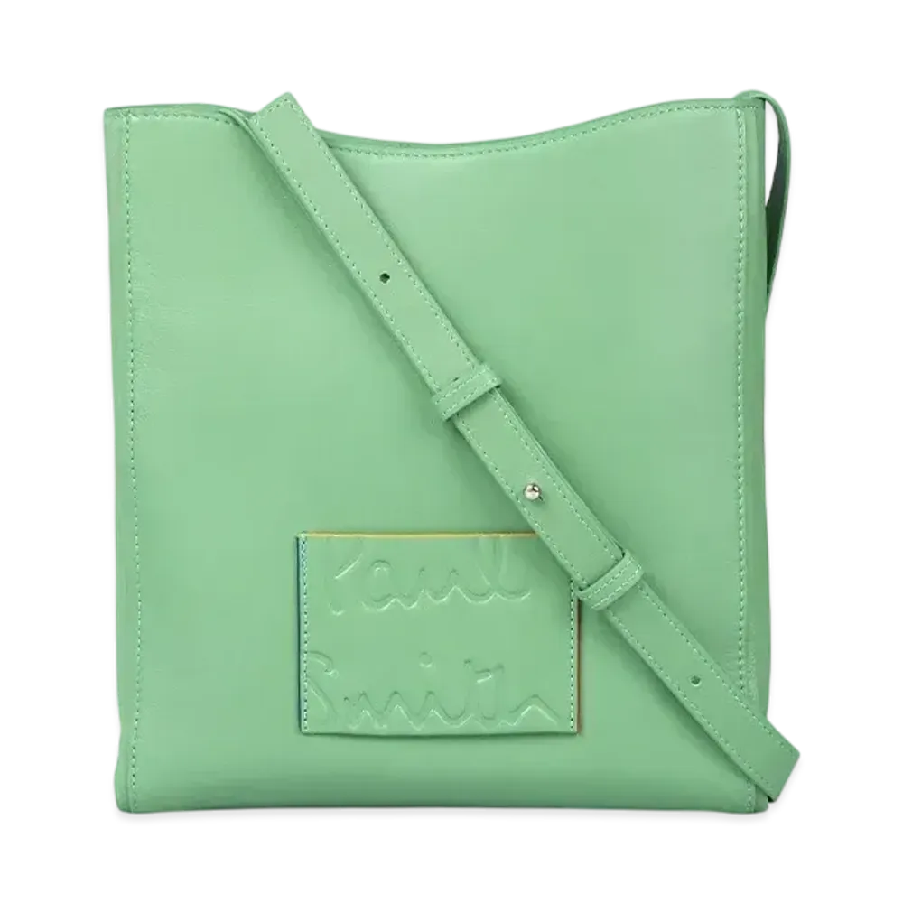 Paul Smith Branded Color Edge Shoulder Bag "LightGreen"