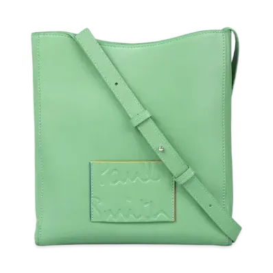 Paul Smith Branded Color Edge Shoulder Bag "LightGreen"