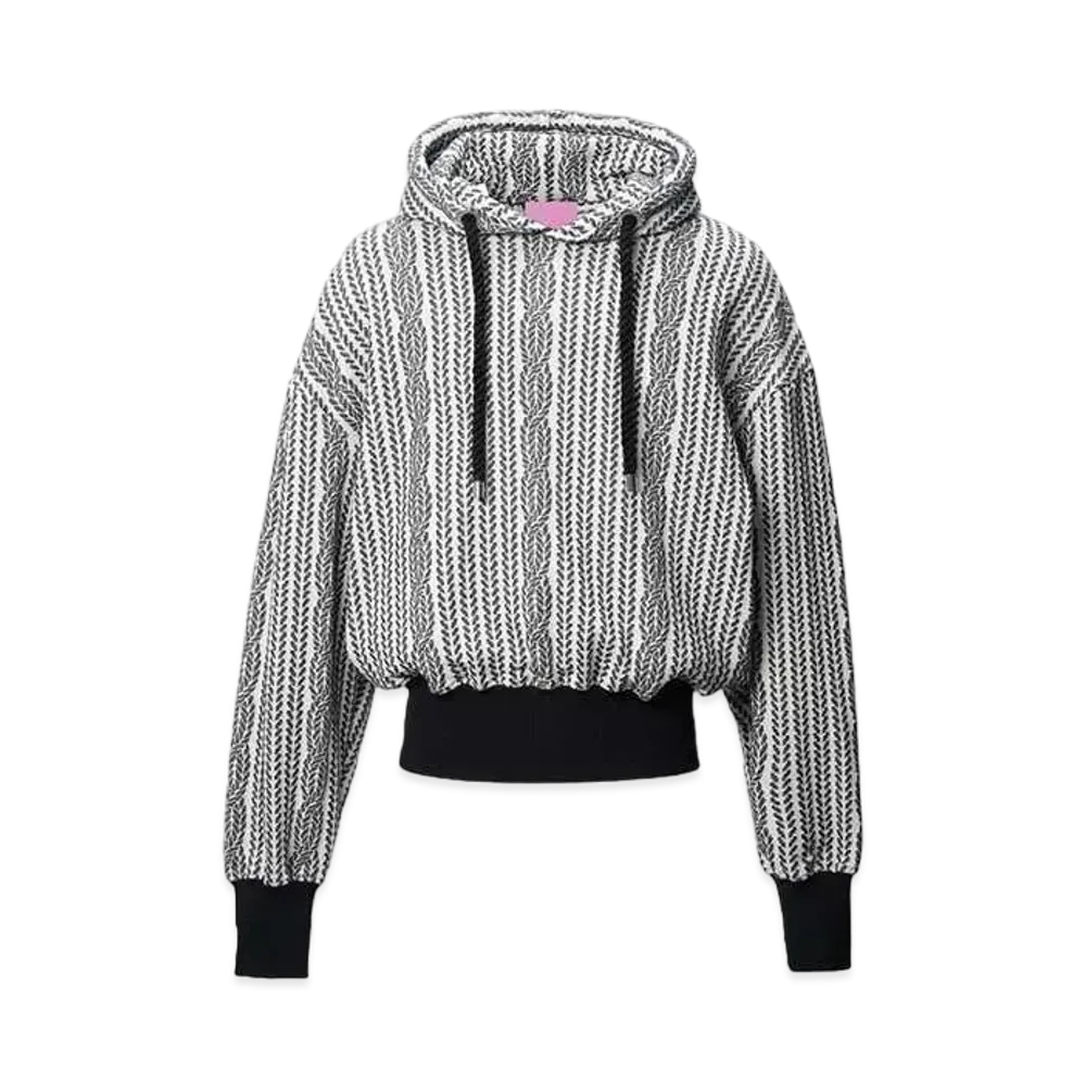 ANREALAGE Rope Knitting Jacquard Sweat Hoodie "White"