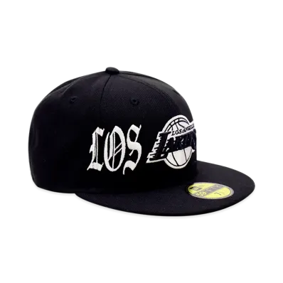 NEW ERA x THE CAP 59Fifty Black Letter II Los Angeles Lakers "Black"