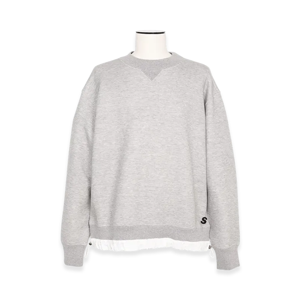 sacai S Sponge Sweat Pullover "Light Gray"