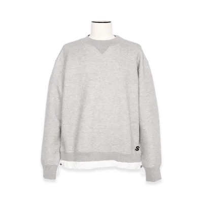 sacai S Sponge Sweat Pullover "Light Gray"