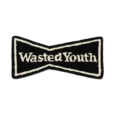 Wasted Youth Ribbon Rug "Black" / VERDY
