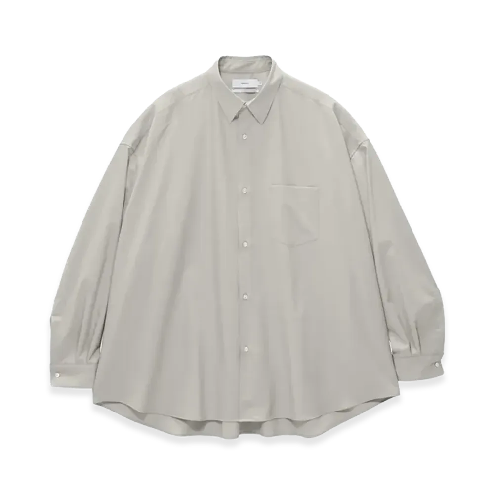 Graphpaper Extra Fine Wool L/S Oversized Regular Collar Shirt "Ash"