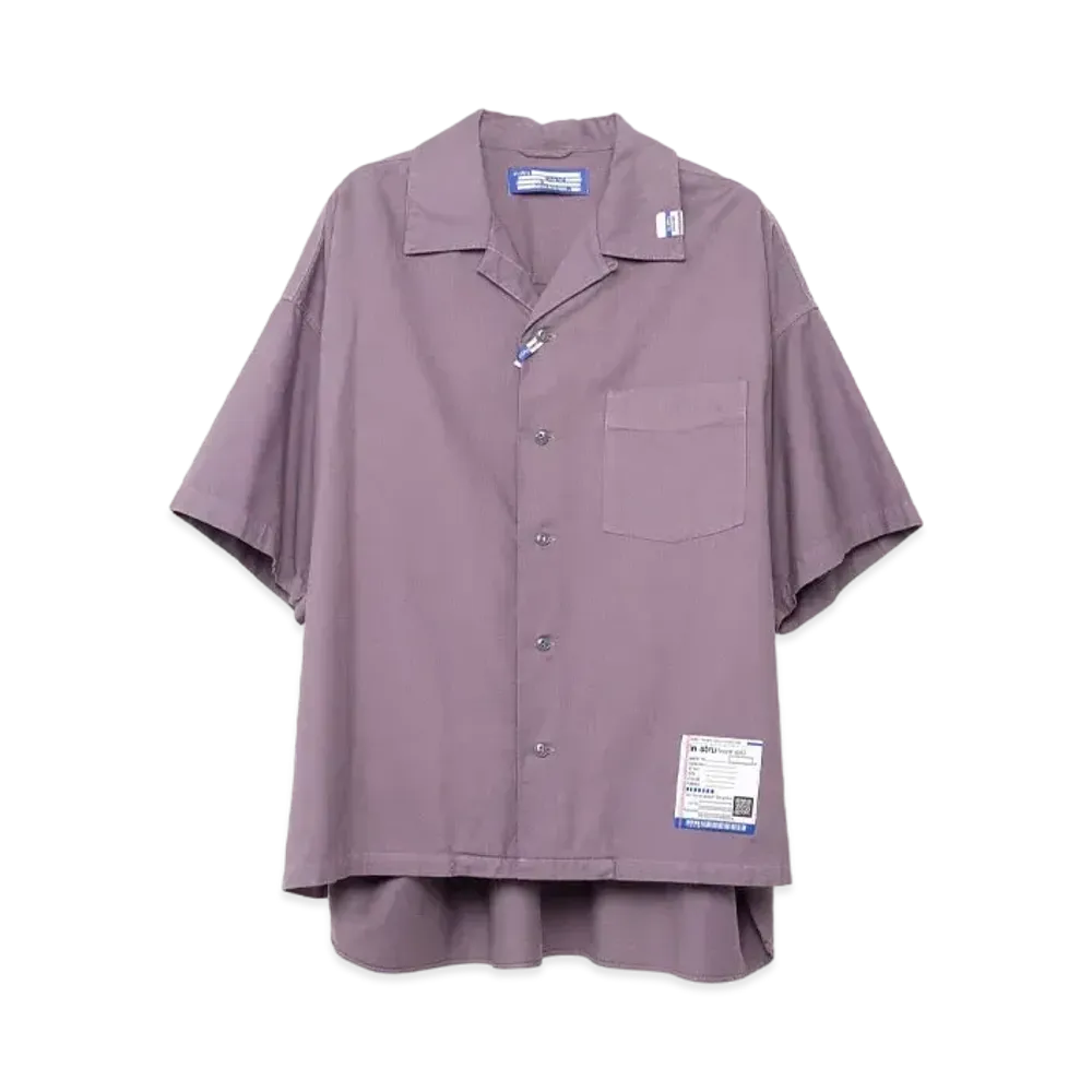 Maison MIHARA YASUHIRO Short-Sleeve Oxford Shirt"Purple"