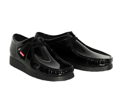 Supreme × Clarks Patent Leather Wallabee "Black"