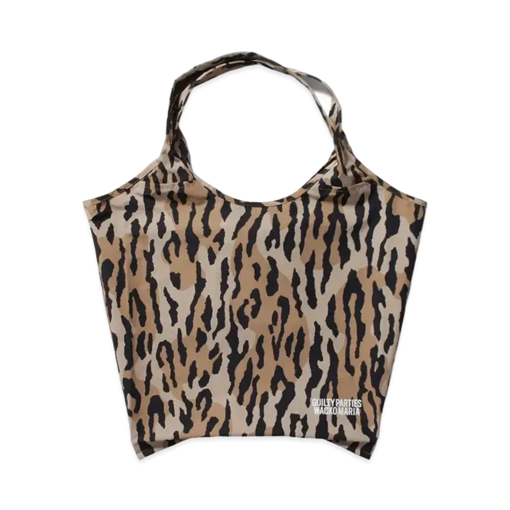 WACKO MARIA Leopard PACKABLE TOTE BAG "Beige"