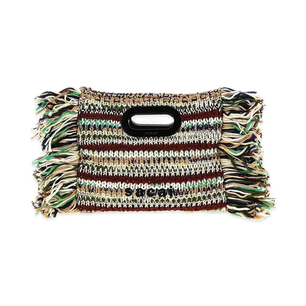 sacai Women's Small Fringe Handbag "Multicolor"