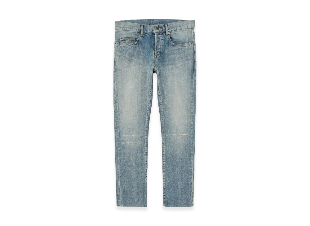 Saint Laurent Paris Distressed Repaired Denim Pants "Ingido"