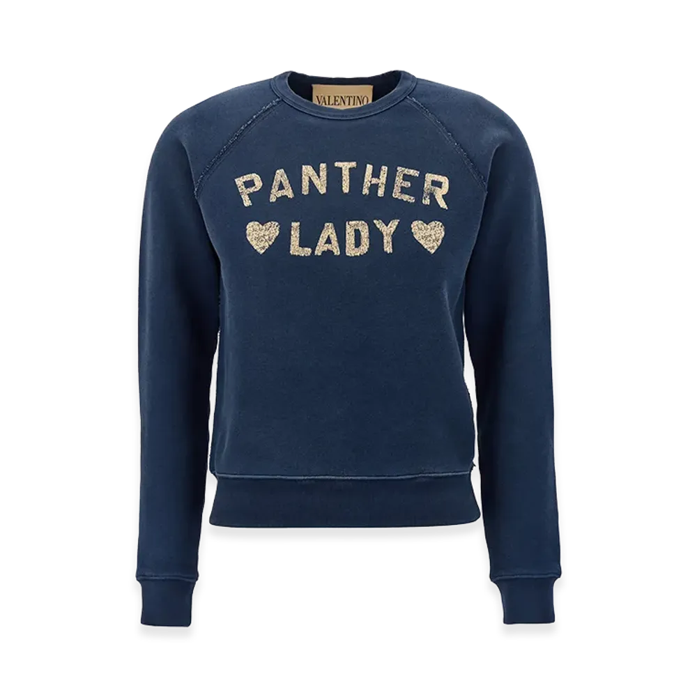 Valentino Garavani Women's 'panther Lady' Sweatshirt "Blue"