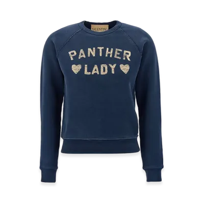 Valentino Garavani Women's 'panther Lady' Sweatshirt "Blue"