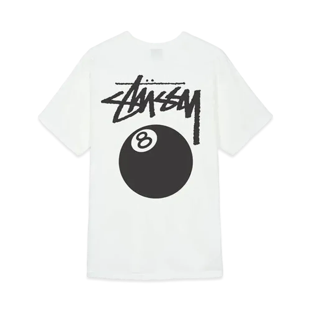 Stussy 8 Ball Pig Dyed Tee "White"