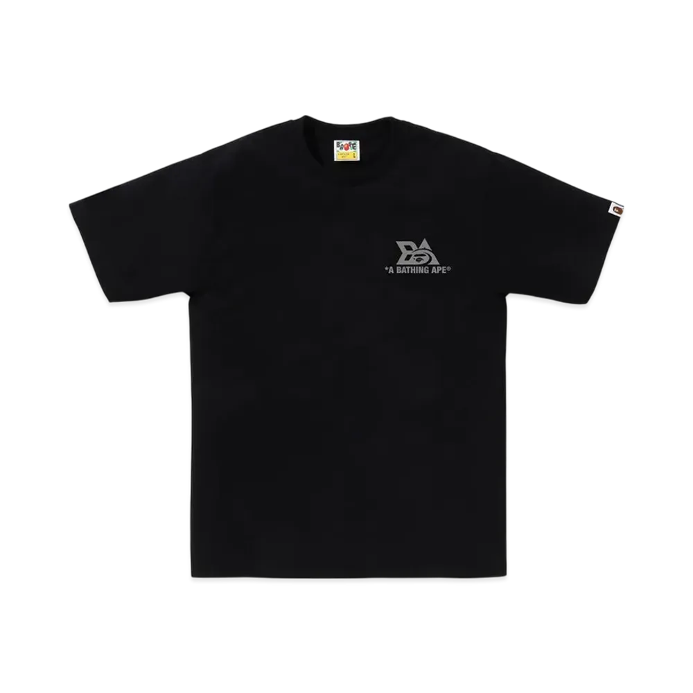 A BATHING APE Reflector Tech Logo Tee "Black"
