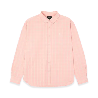 HUF Megablast Plaid LS Shirt "Peach"