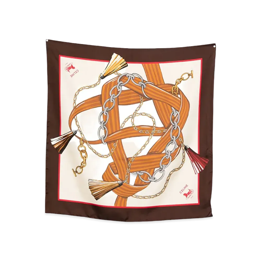 CELINE Women's Capsule Scarfs "Brown"