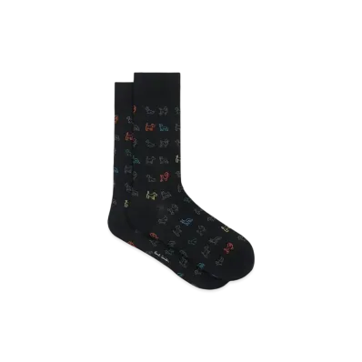 Paul Smith Sketch Dogs Socks "Black"