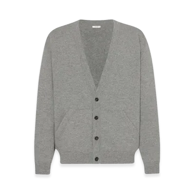 The Row Vonn Cashmere Cardigan "Grey Melange"